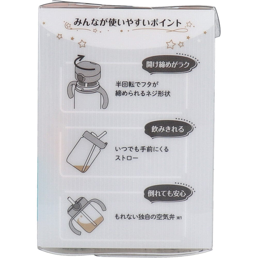 Richell - Axstars Baby Straw Cup Clear Tritan Training Water Bottle Mug    Baby Water Bottle