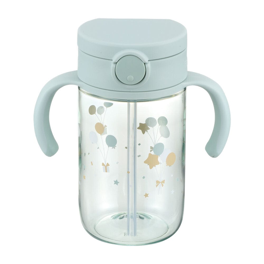Richell - Axstars Baby Straw Cup Clear Tritan Training Water Bottle Mug  Light Blue 4945680204453 Baby Water Bottle