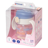 Richell - T.L.I Baby Stage 1 Try Sippy Spout Clear Training Water Bottle Mug    Baby Water Bottle