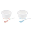 Richell - T.L.I Soft Baby Food Container with Lid and Spoon Set    Baby Utensils Set