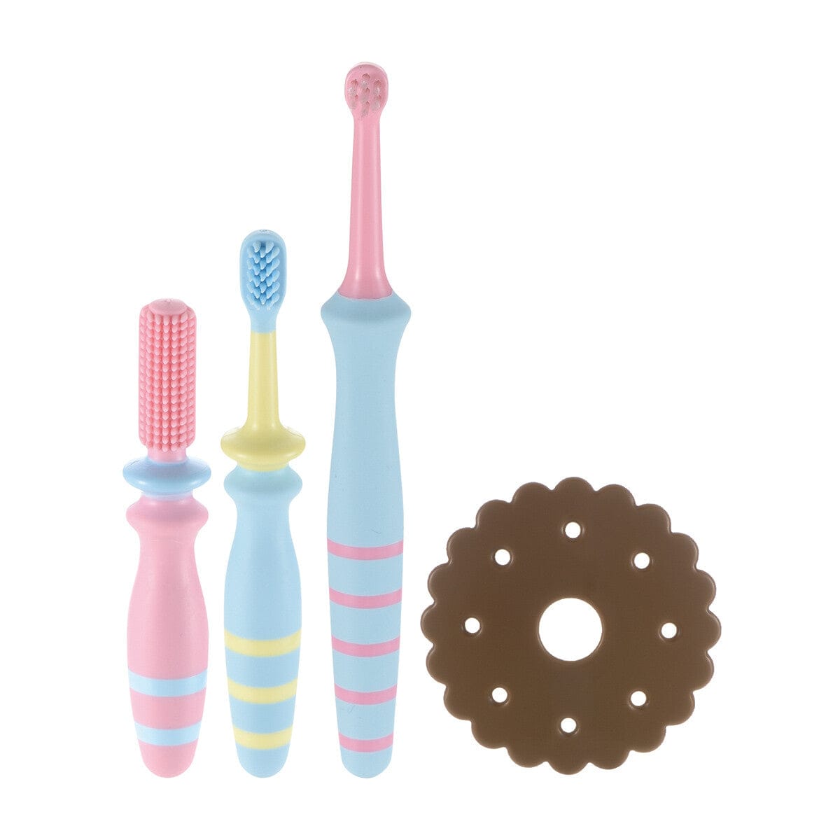 Richell - T.L.I Try Tabetara Baby Toothbrush Set for Front Teeth (4 Pieces)    Baby Toothbrush