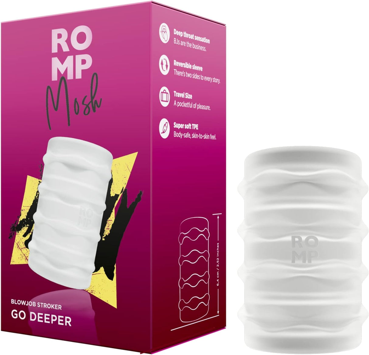 Romp - Mosh Stroker Masturbator (White) RM1010 CherryAffairs