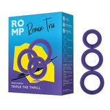 Romp - Remix Trio Silicone Cock Ring (Purple) RM1018 CherryAffairs