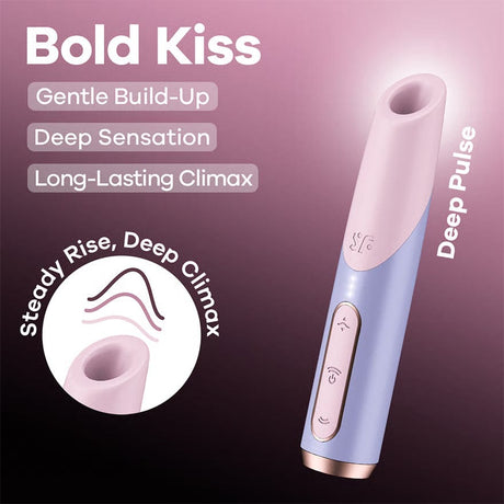 Satisfyer - Bold Kiss Clitoral Air Stimulator Vibrator (Multi Colour) STF1309 CherryAffairs