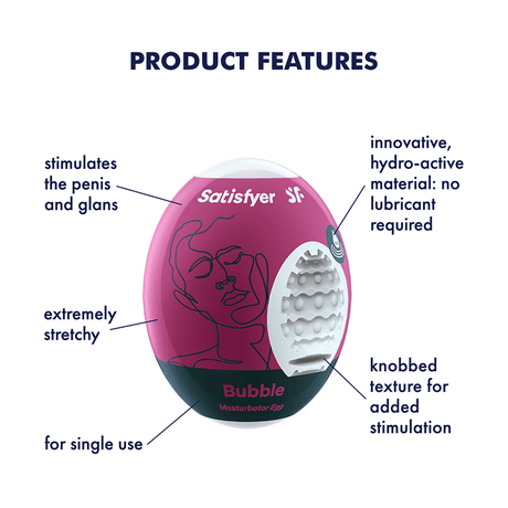 Satisfyer - Bubble Masturbator Egg (Pink) CherryAffairs