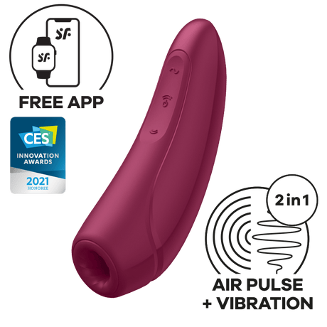 Satisfyer - Curvy 1+ App-Controlled Clitoral Air Stimulator Vibrator STF1126 CherryAffairs