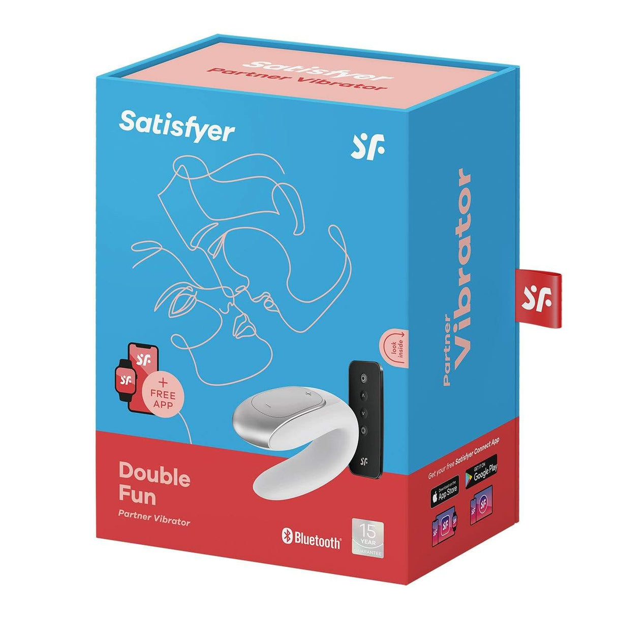 Satisfyer - Double Fun App-Controlled Couple's Vibrator with Remote Control CherryAffairs