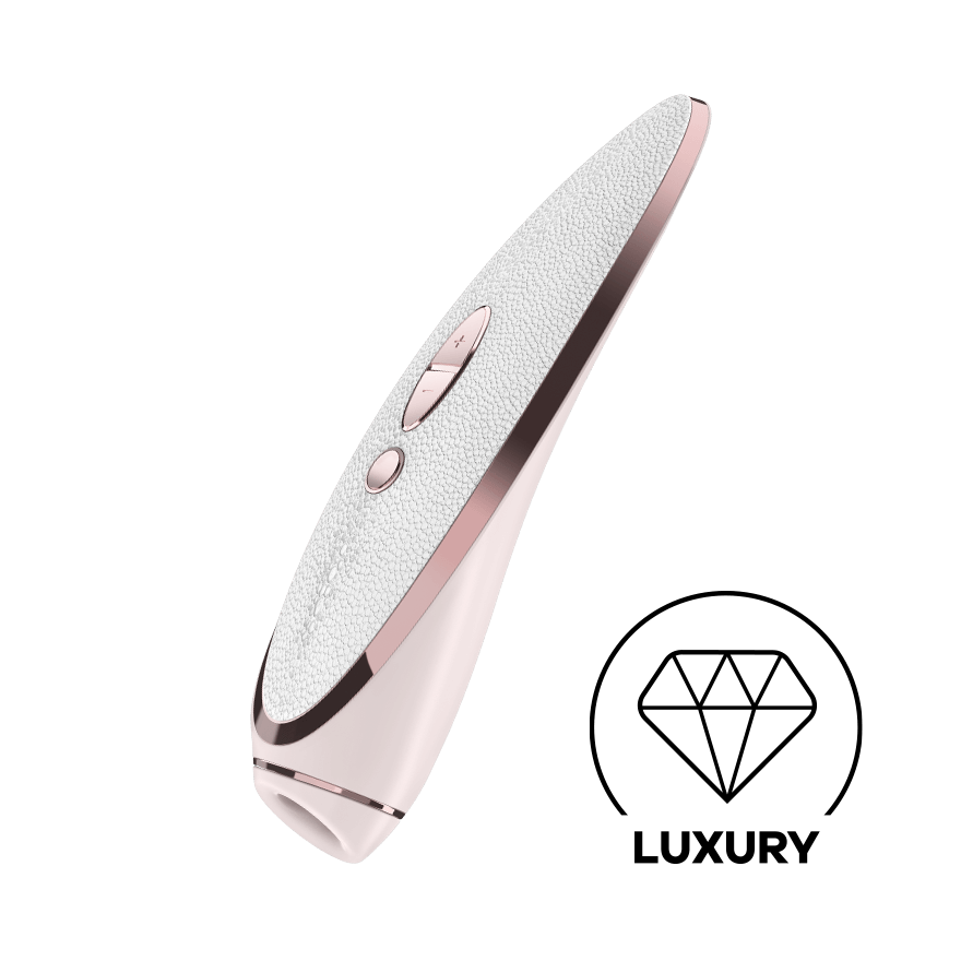 Satisfyer - Luxury Pret-a-Porter Air Pulse Vibration Clitoral Air Stimulator (White) STF1052 CherryAffairs