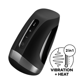 Satisfyer - Men Heat Vibration Masturbator (Black) STF1045 CherryAffairs