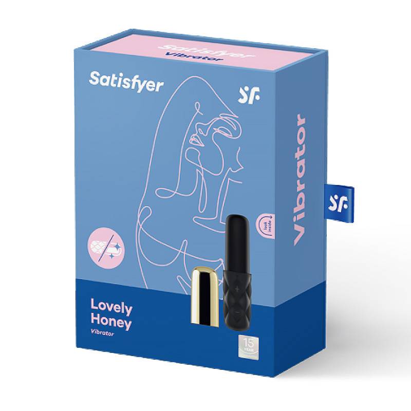 Satisfyer - Mini Lovely Honey Bullet Vibrator (Gold/Black) STF1085 CherryAffairs
