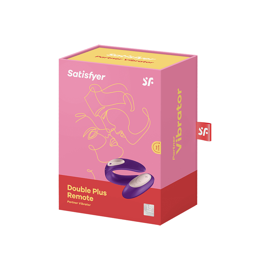 Satisfyer - Partner Double Plus Remote Control Couples Massager (Purple) PT1004 CherryAffairs