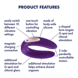 Satisfyer - Partner Plus Couple Vibrator (Purple) PT1002 CherryAffairs