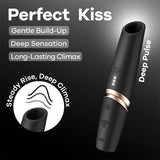 Satisfyer - Perfect Kiss Clitoral Air Stimulator Vibrator (Black) STF1308 CherryAffairs