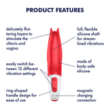 Satisfyer - Power Flower Clit Massager (Red) STF1038 CherryAffairs