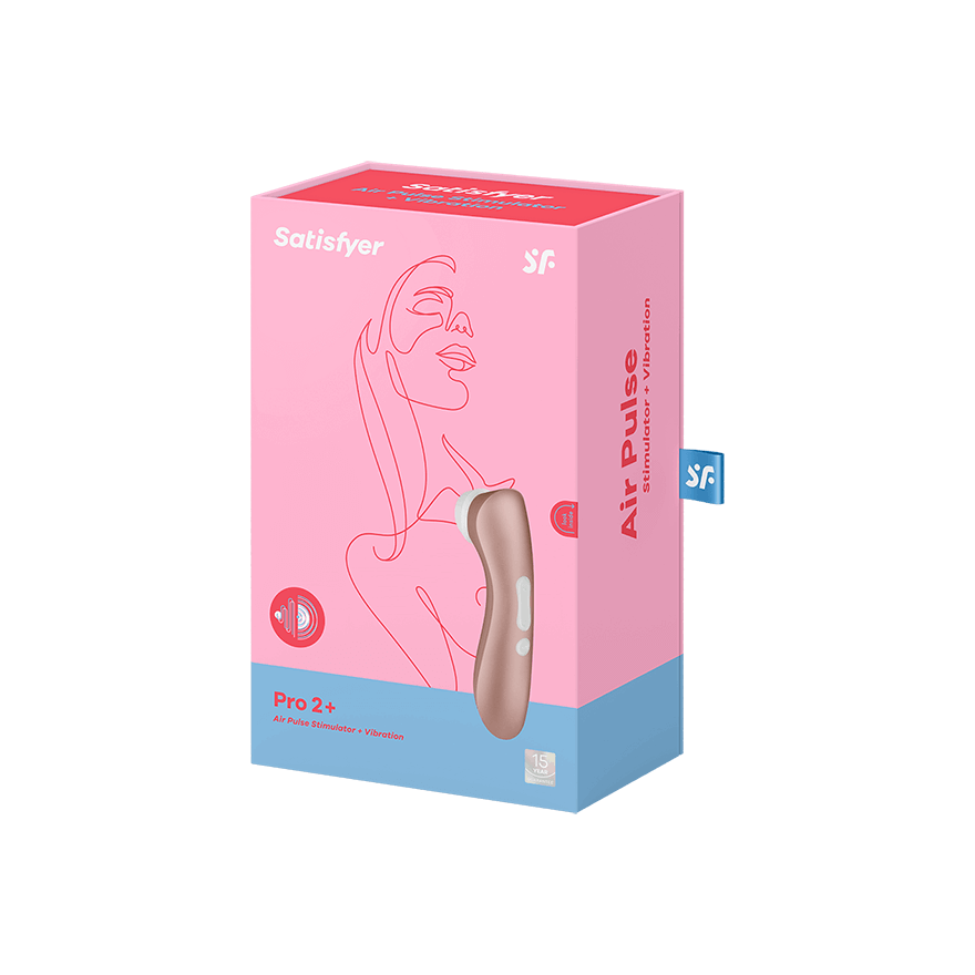 Satisfyer - Pro 2+ Air Pulse Vibration Rechargeable Clitoral Air Stimulator (Rose Gold) STF1050 CherryAffairs
