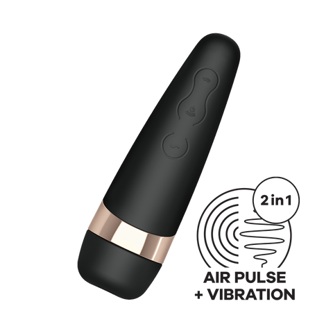 Satisfyer - Pro 3+ Stimulator Udara Klitoris Berdenyut (Hitam)