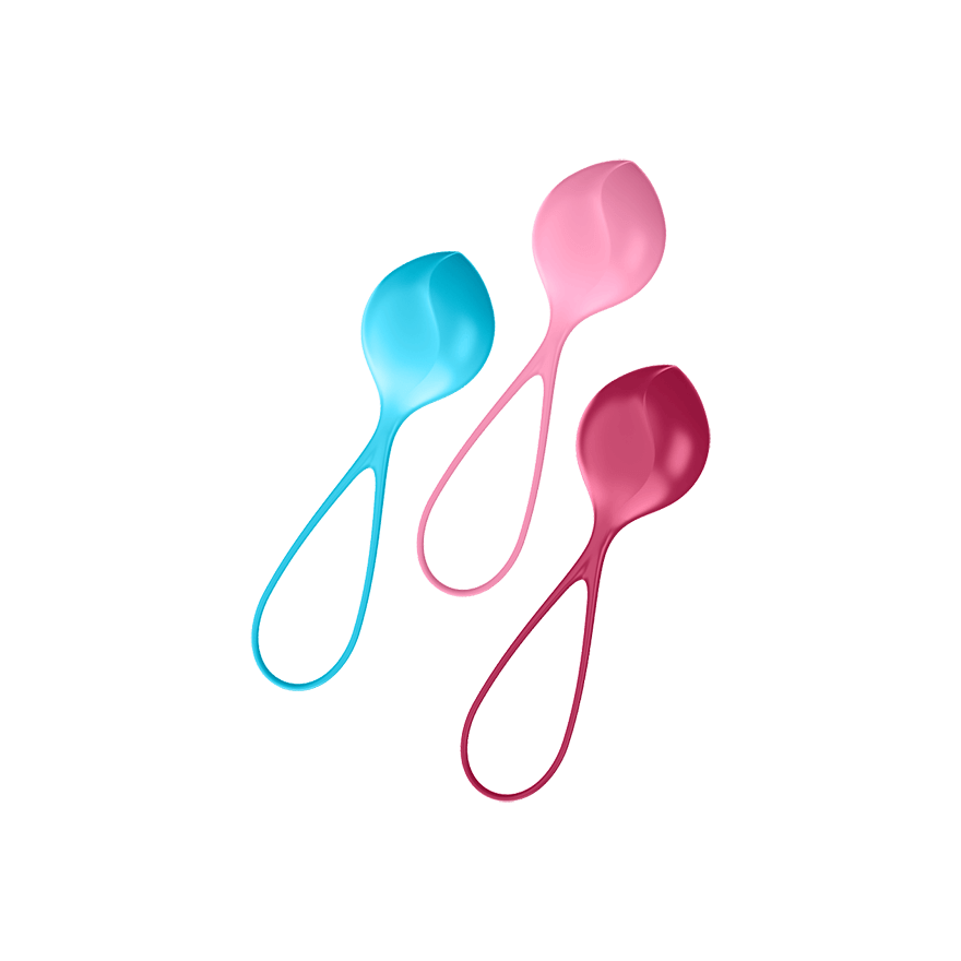 Satisfyer - Strengthening Balls Kegel Training Set 3 Pieces (Multi Colour) STF1048 CherryAffairs