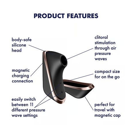 Satisfyer - Pro Traveler 阴蒂气压刺激器（黑色）