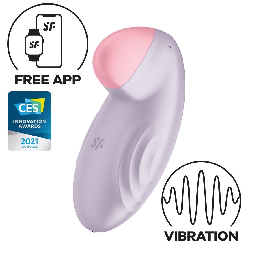 Satisfyer - Tropical Tip App-Controlled Lay On Clitoral Vibrator CherryAffairs