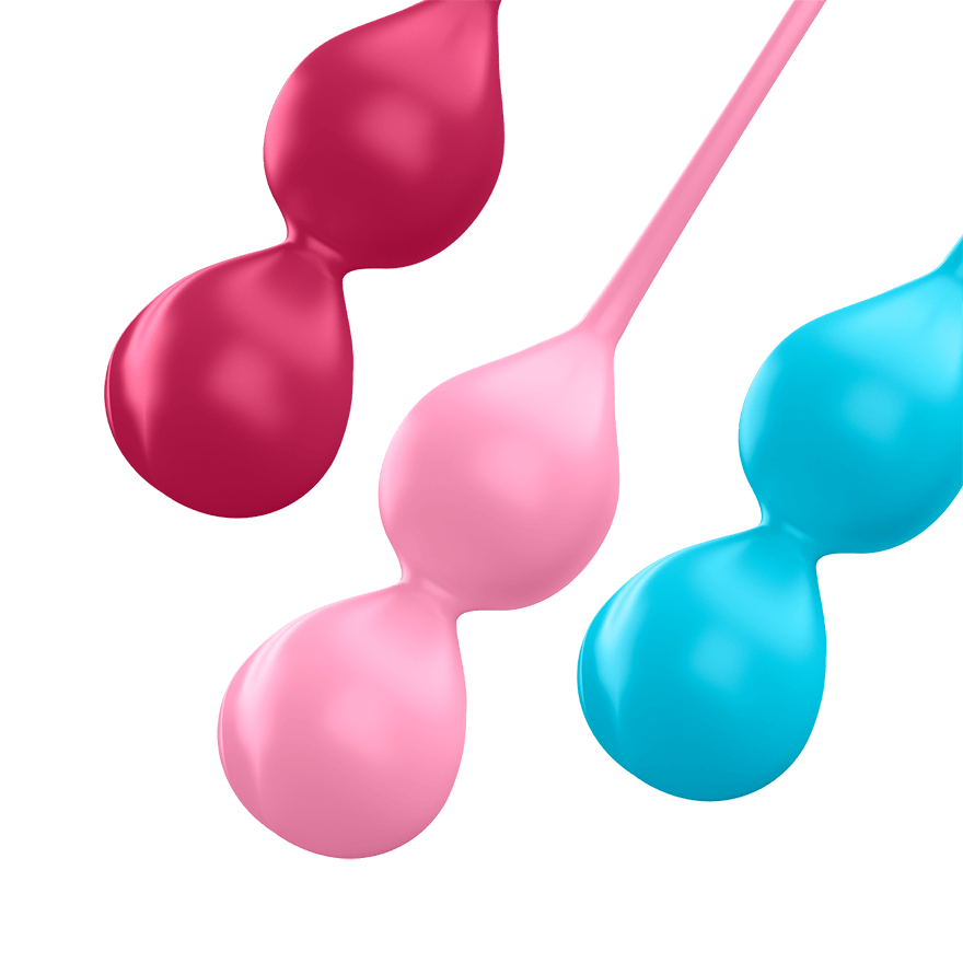 Satisfyer - V Balls Kegel Training Set 3 Pieces (Multi Colour) STF1047 CherryAffairs