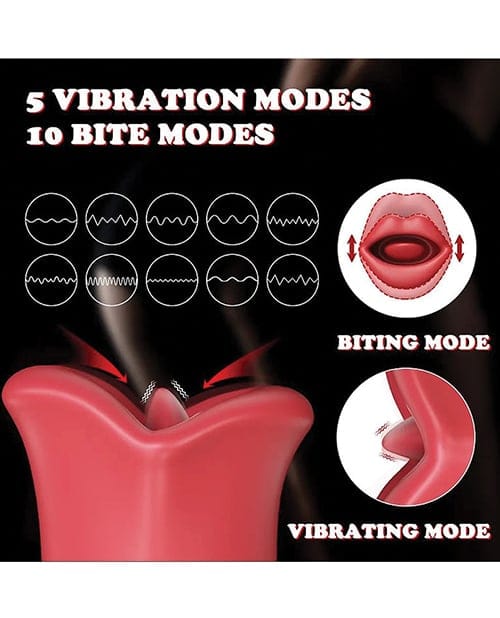 Secwell - Big Bite Vibrating & Biting Oral Masturbator (Red) SEC1001 CherryAffairs