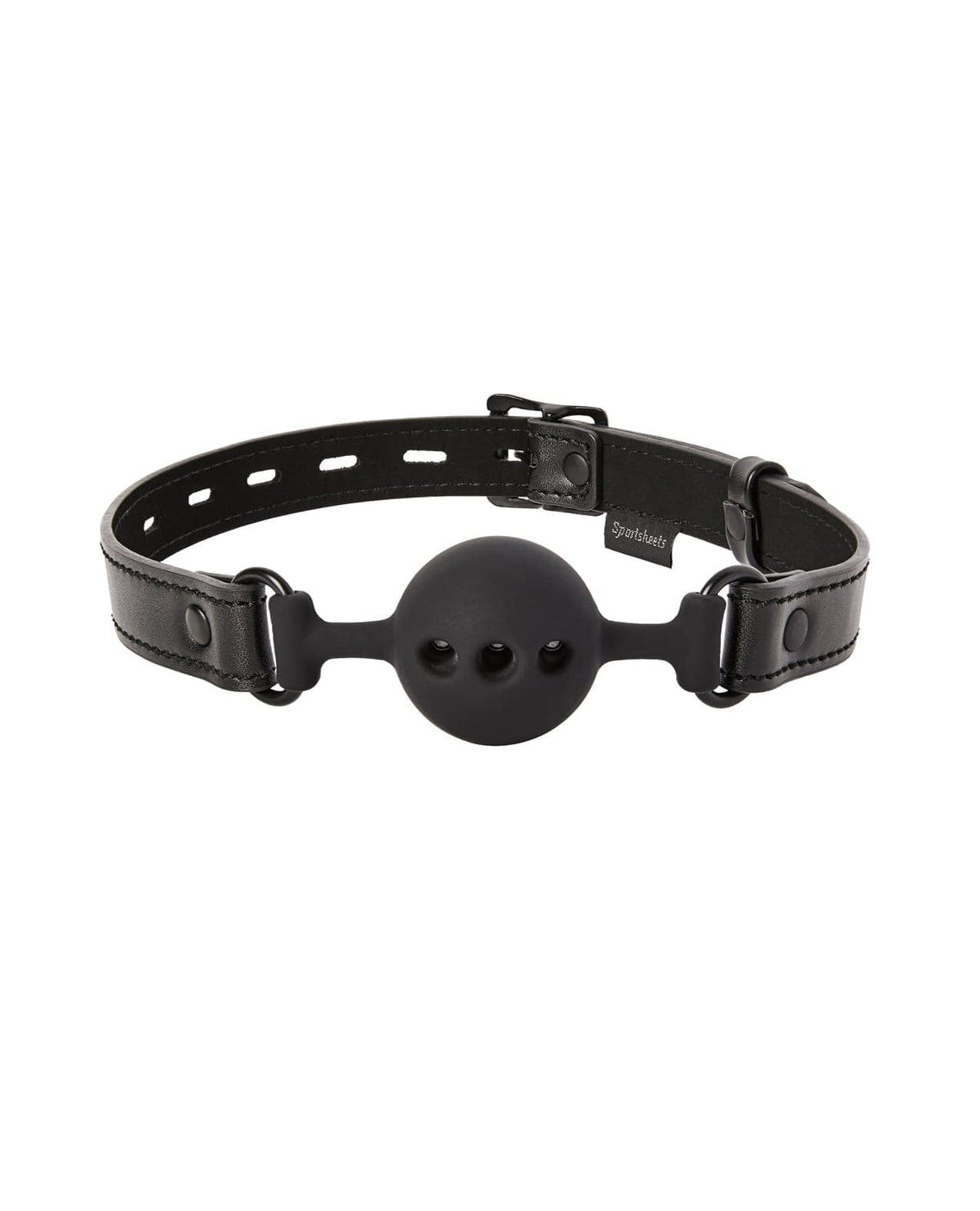 Sportsheets - Saffron Breathable Silicone Ball Gag (Black) SS1084 CherryAffairs