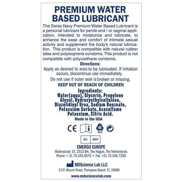 Swiss Navy -  Water Based Premium Lubricant CherryAffairs