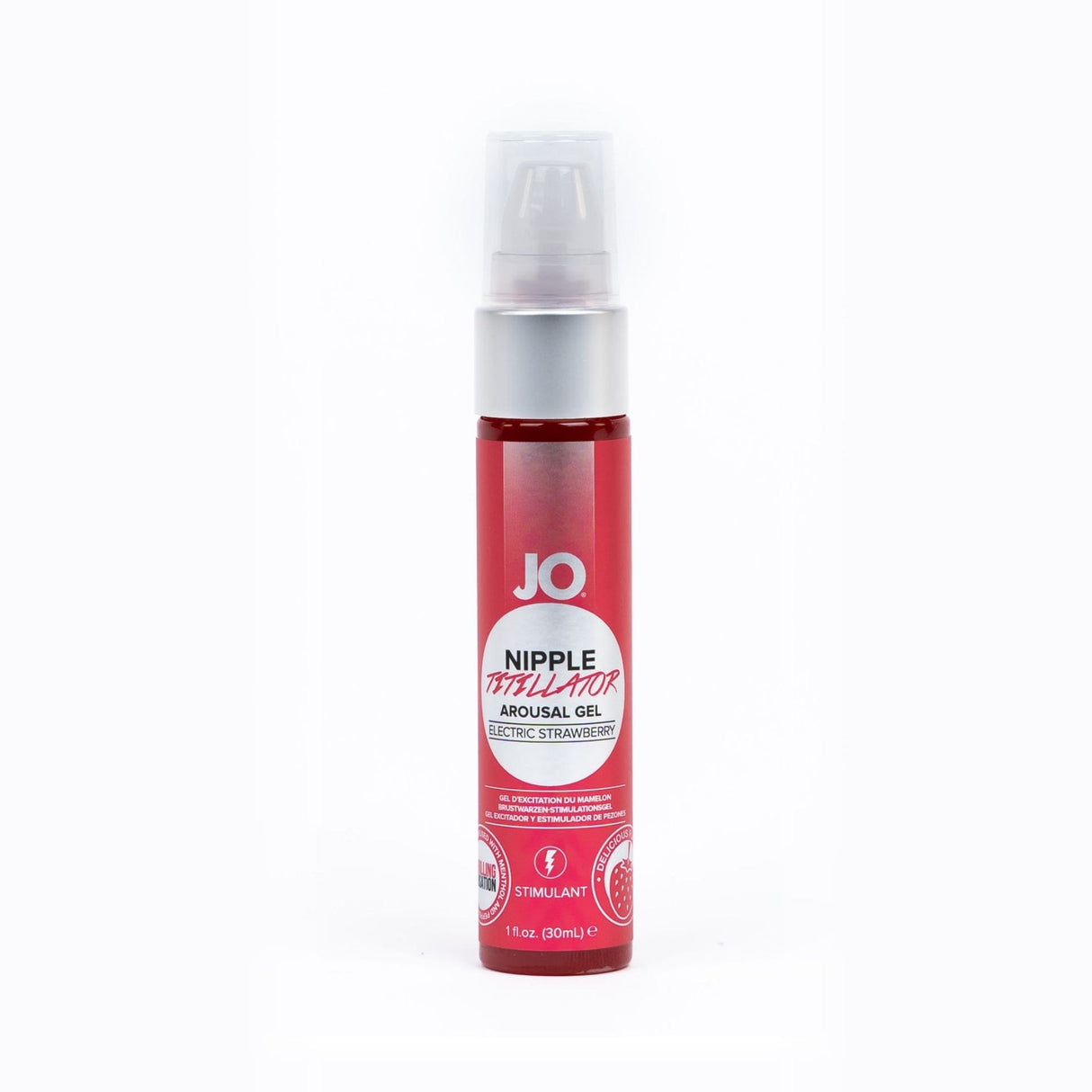 System JO - Nipple Titillator Arousal Gel Electric Strawberry SJ1130 CherryAffairs