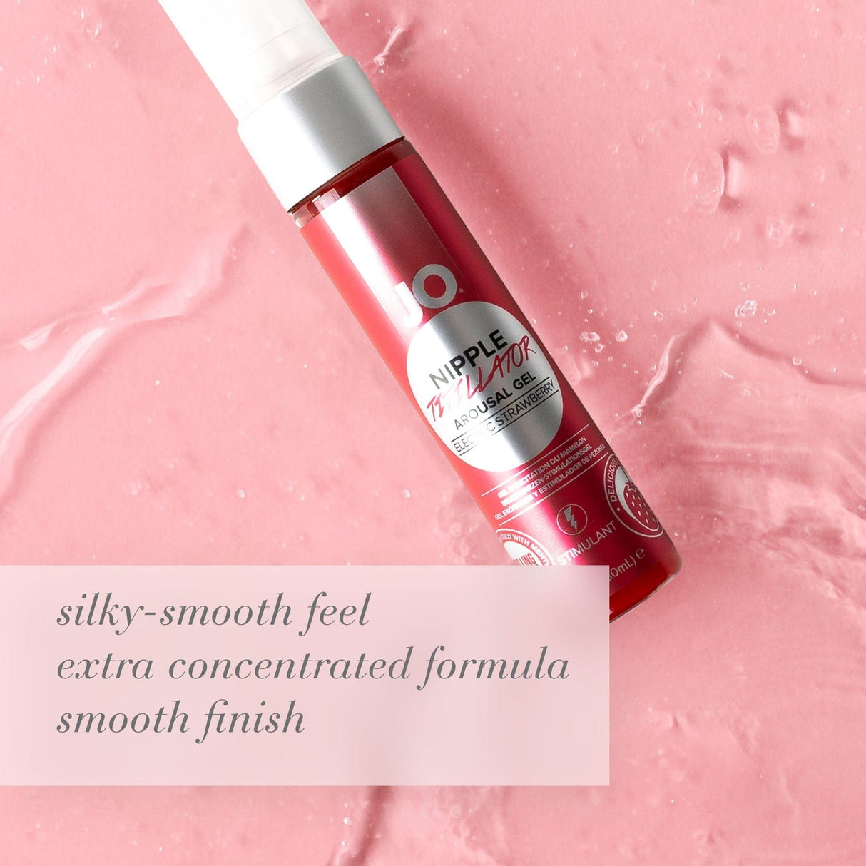 System JO - Nipple Titillator Arousal Gel Electric Strawberry SJ1130 CherryAffairs