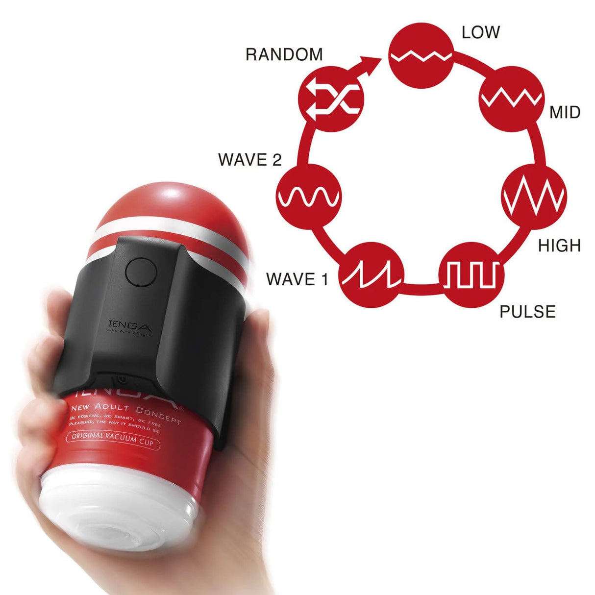 Tenga - Tenga Cup Vibrator The Limited Edition Accessory (Black) TE1241 CherryAffairs