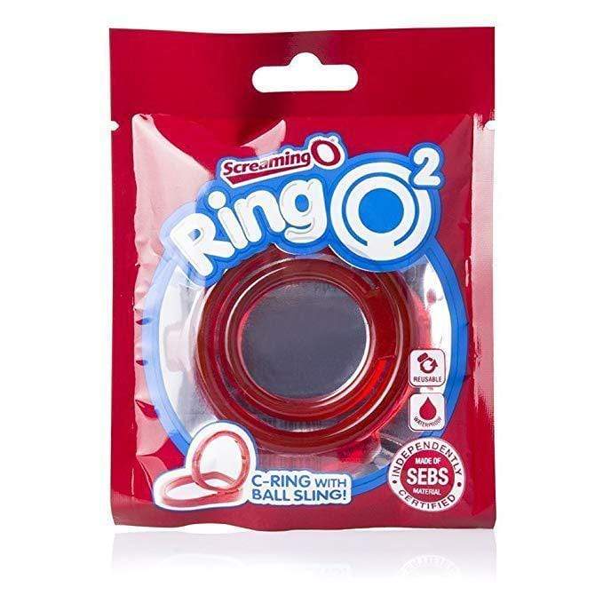 TheScreamingO - RingO2 Rubber Cock Ring with Ball Sling CherryAffairs