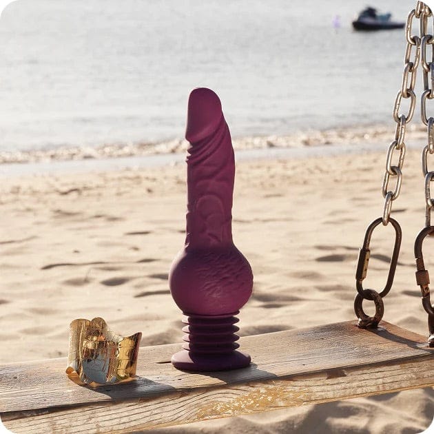 Tracy's Dog - Drillme App-Controlled Thrusting Realistic Dildo Vibrator (Purple) TRD1040 CherryAffairs