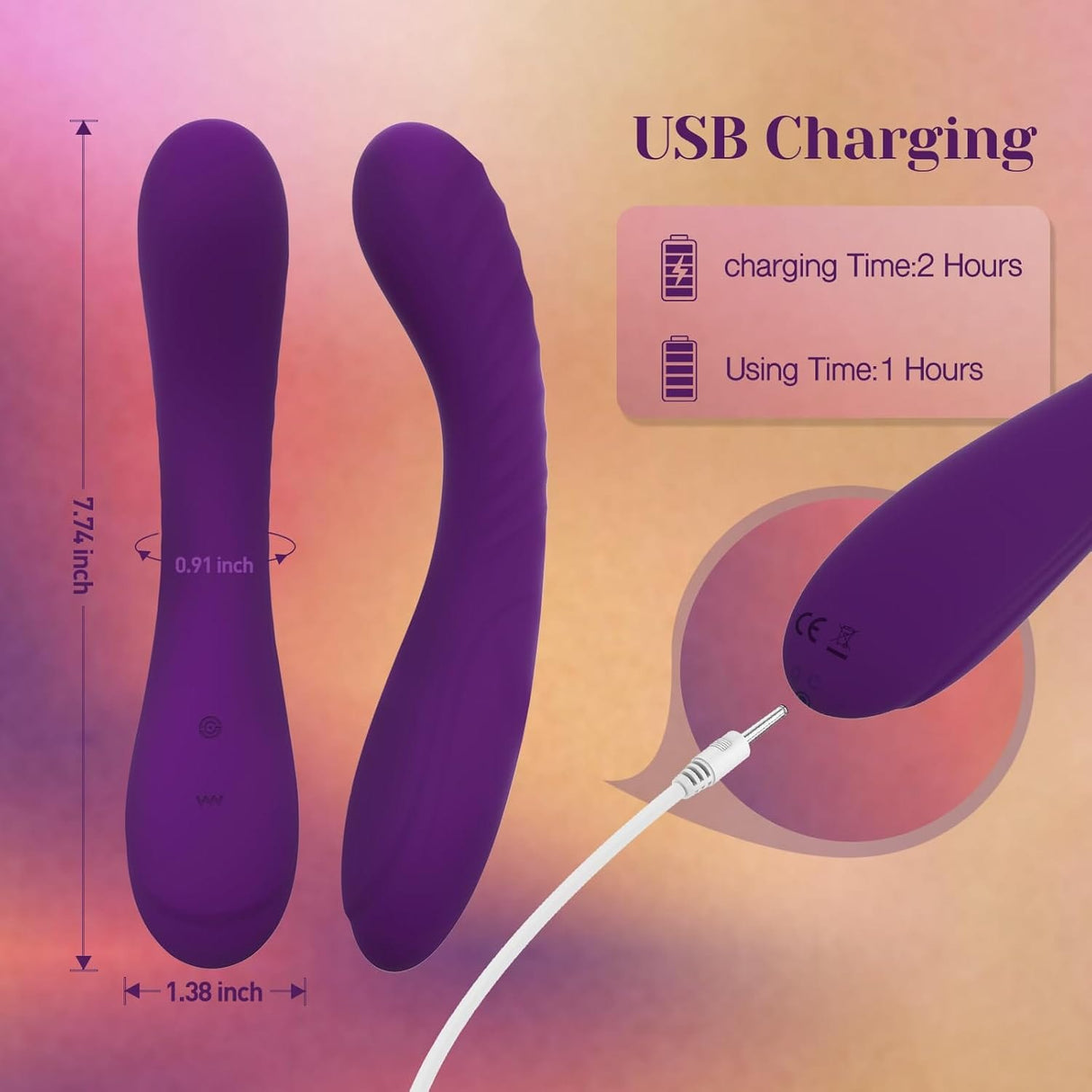Tracy's Dog - G Vibe G Spot Dildo Vibrator (Purple) TRD1034 CherryAffairs