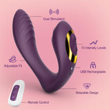 Tracy's Dog - OG Dual-Vibe Remote Control Wearable G-Spot & Clitoral Vibrator (Purple) TRD1043 CherryAffairs