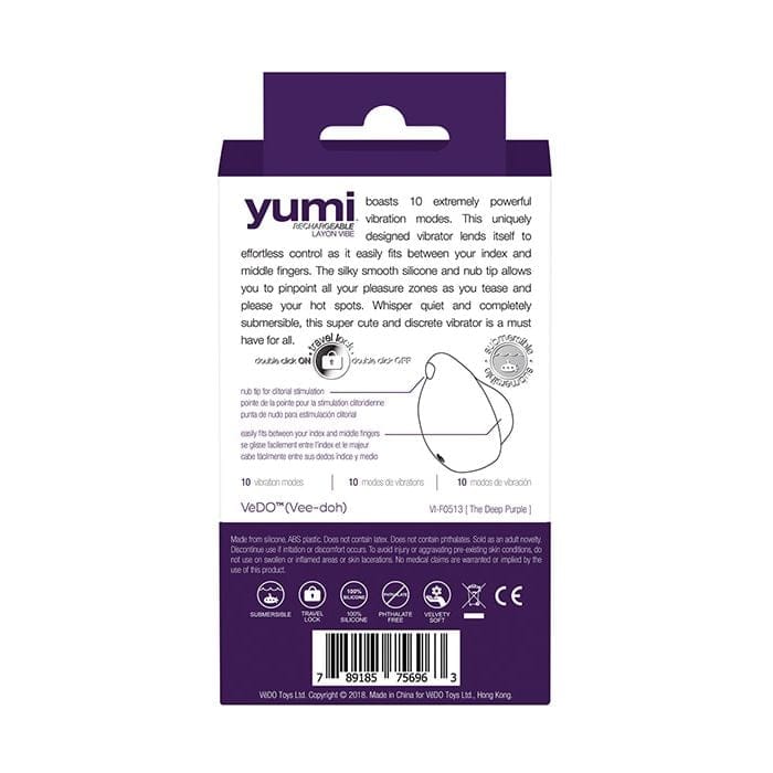 VeDO - Yumi Rechargeable Finger Vibrator (Purple) VD1155 CherryAffairs