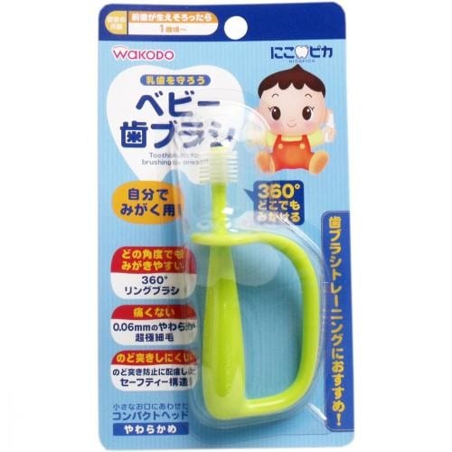 Wakodo - Nikopika 360 Degrees Soft Bristles Self Cleaning Baby Toothbrush    Baby Toothbrush