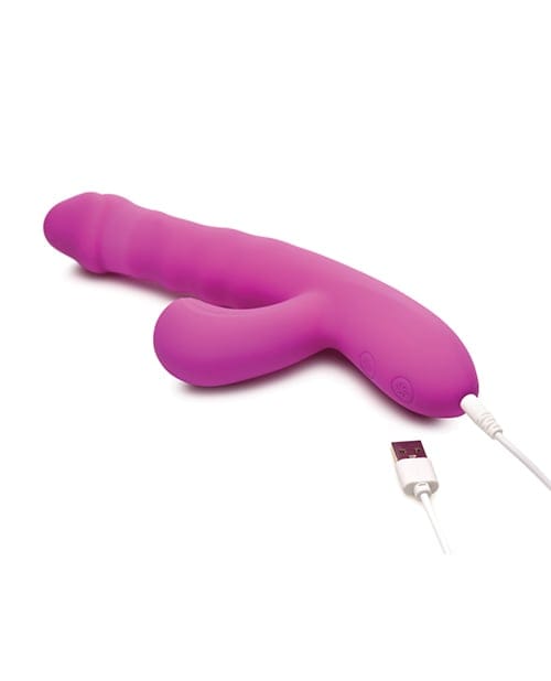 XR Brands - Bang! Thrusting & Sucking Rabbit Vibrator (Purple) XR1104 CherryAffairs
