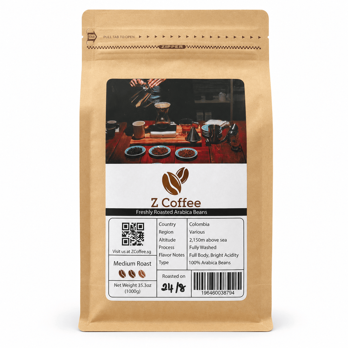 ZUSH Coffee - Specialty Coffee Beans , 100% Arabica, Batch Roasted. COLOMBIA ZUSH1701 CherryAffairs