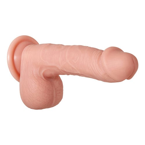 Adam & Eve - Adam's Warming Rotating Power Boost Remote Control Realistic Dildo with Balls 7.5" (Beige) AE1040 CherryAffairs