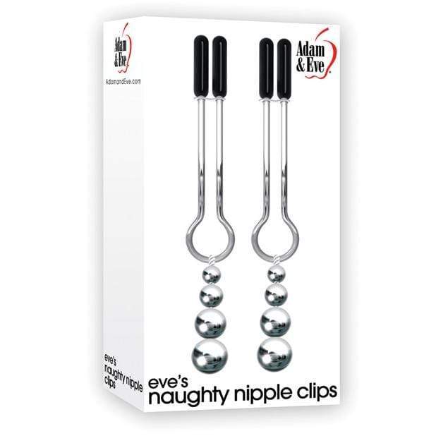 Adam & Eve -  Eve's Naughty Nipple Clamps (Silver)    Nipple Clamps (Non Vibration)