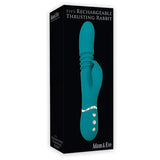 Adam & Eve - Eve's Rechargeable Thrusting Rabbit Vibrator (Green) AE1045 CherryAffairs