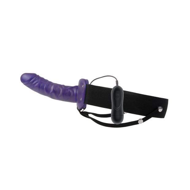 Adam &amp; Eve - Universal Vibrating Hollow Strap On with Remote (Purple) AE1015 CherryAffairs
