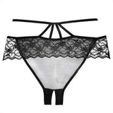 Allure Lingerie - Adore Angel Crotchless Panty O/S (Black)    Crotchless Panties