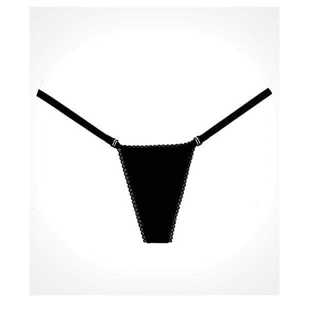 Allure Lingerie - Adore Between the Cheats Wetlook Panty O/S (Black) ALL1023 CherryAffairs