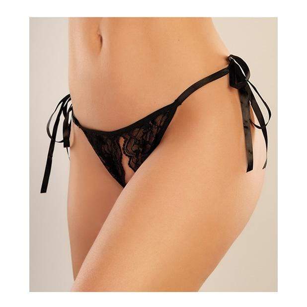 Allure Lingerie - Adore Lolita Crotchless Panty O/S (Black) ALL1016 CherryAffairs
