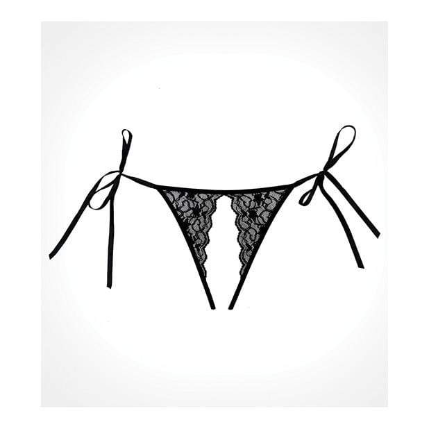 Allure Lingerie - Adore Lolita Crotchless Panty O/S (Black) ALL1016 CherryAffairs