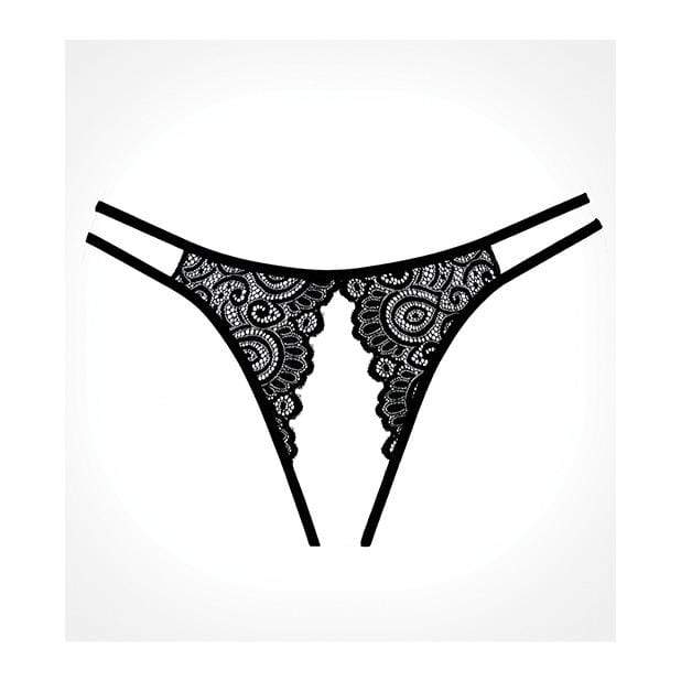 Allure Lingerie - Adore Lovestruck Crotchless Panty O/S (Black) ALL1019 CherryAffairs