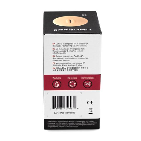 Autoblow - 2 Plus XT Sleeve Vagina and Mouth Orifice (Beige) - CherryAffairs.sg