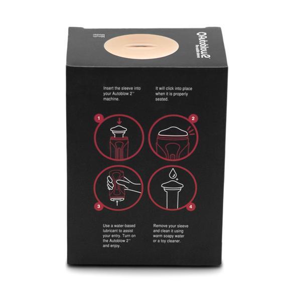 Autoblow - 2 Plus XT Sleeve Vagina and Mouth Orifice (Beige) - CherryAffairs.sg