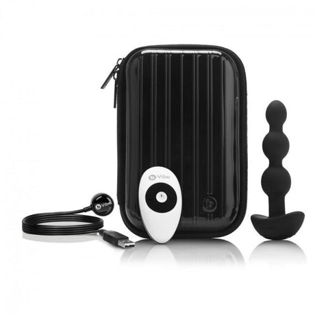 B-Vibe - Triplet Remote Control Rechargeable Anal Beads (Black) BV1005 CherryAffairs
